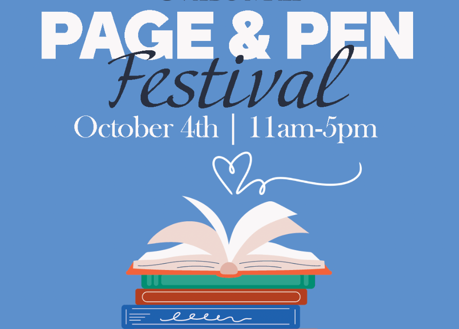 Signing Books at the Page & Pen Festival on Oct.&nbsp;4!