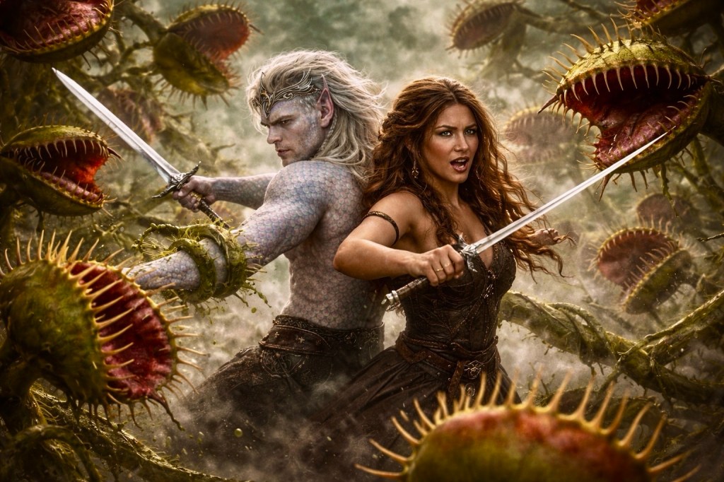 Scene From The Book: Battling Carnivorous Plants